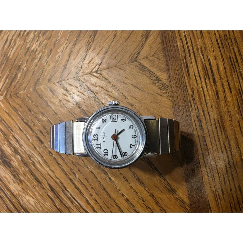 Time & Date Timex Mechanical Movement Womens Watch‎ Vintage New Battery